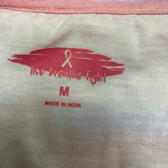 Live Breathe Fight Breast Cancer Medium Polyester/Rayon Top - Picture 2 of 3